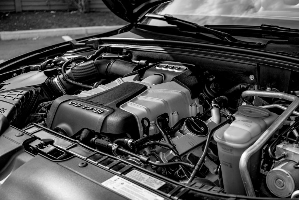 well maintained engine bay 